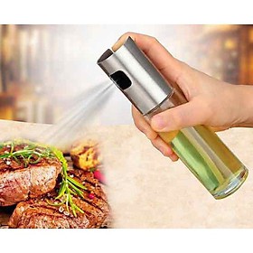 [Hàng loại 1] Bình xịt dầu ăn thủy tinh 100ml Rapido, nắp bằng inox bền, chắc, rất đẹp, hàng chính hãng