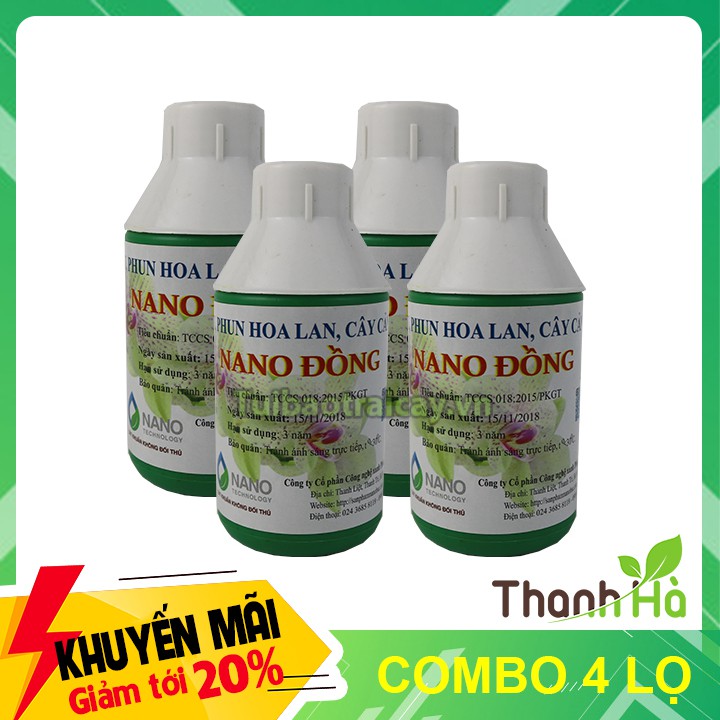 4 lọ Thuốc trị thối rễ, vàng lá, đốm lá vòng Nano Đồng - T75.3