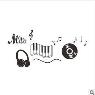 Sticker Dán Tường Trang Trí Hình Nốt Nhạc