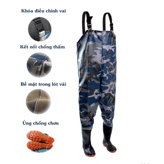 Bộ yếm lội nước cao su co giãn loại xịn dày 1,05mm