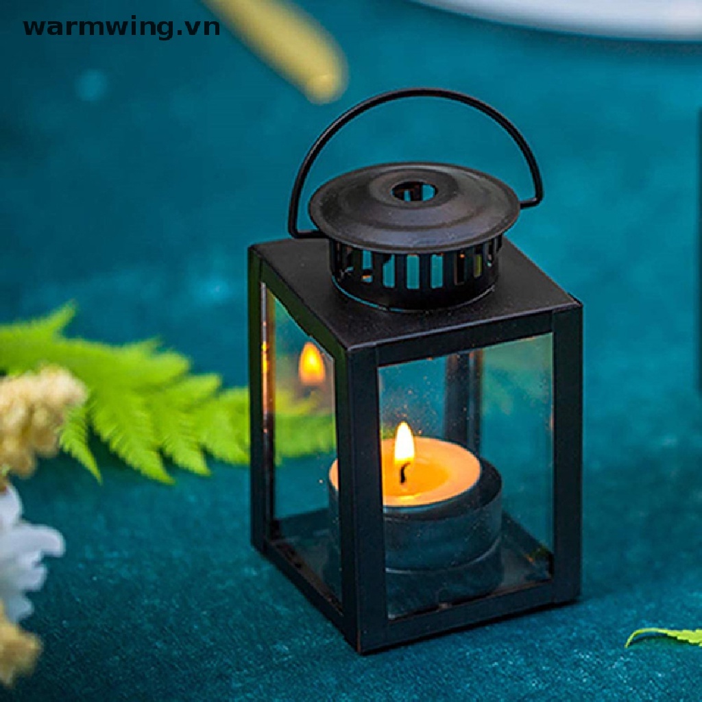 Lồng Kính Đựng Nến Bằng Sắt Dùng Trang Trí Nhà Cửa