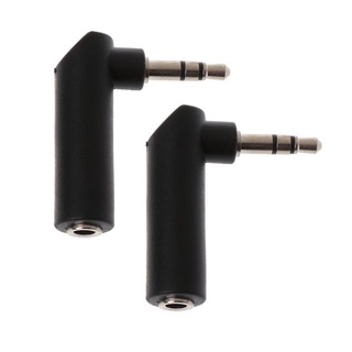 Set 2 Đầu Chuyển Đổi Âm Thanh Giắc Cắm 3.5mm 3 Cực 90 Độ Sang Cổng Cắm 3.5mm Chuyên Dụng