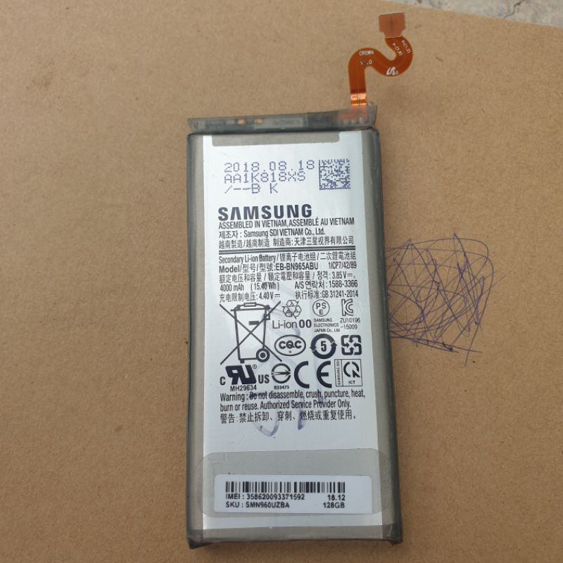 Linh kiện Samsung Note 9 - loa ngoài, pin, vân tay, tấm sạc không dây, nắp lưng, kính camera