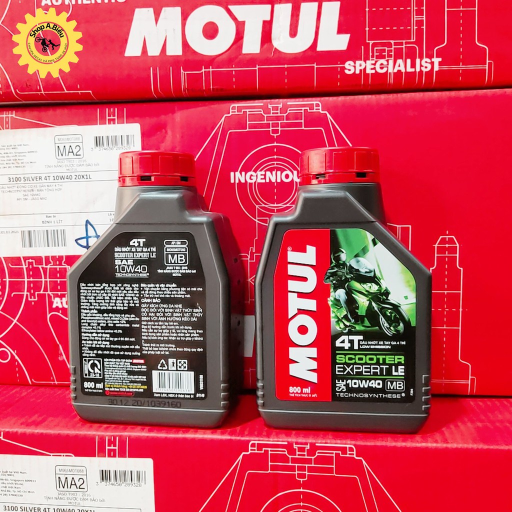 ( Dầu nhớt chính hãng ) Nhớt xe tay ga 4T cao cấp Motul 800ml cấp nhớt 10W40