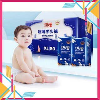 Tã Bỉm Dán/Quần YOULI XANH nội địa Đủ Size S108/M92/M88/L84/XL80/XXL72/XXXL68