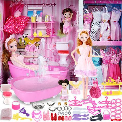 Bộ Đồ Chơi Búp Bê Barbie Thay Đổi Dành Cho Bé Gái