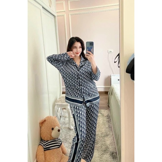 Bộ ngủ dior Pijama Nữ - Đồ mặc nhà Nữ NHƯ Ý - Chất Lụa mịn Cao Cấp siêu mềm mịn, nhẹ nhàng, thoáng mát