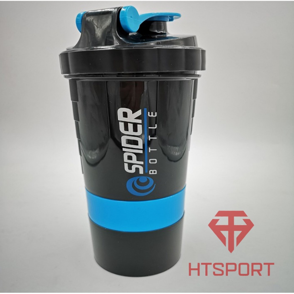 Bình lắc, bình nước tập Gym WheyShaker 3 ngăn tiện lợi, bình nước dành cho dân tập GYM, bình 3 ngăn