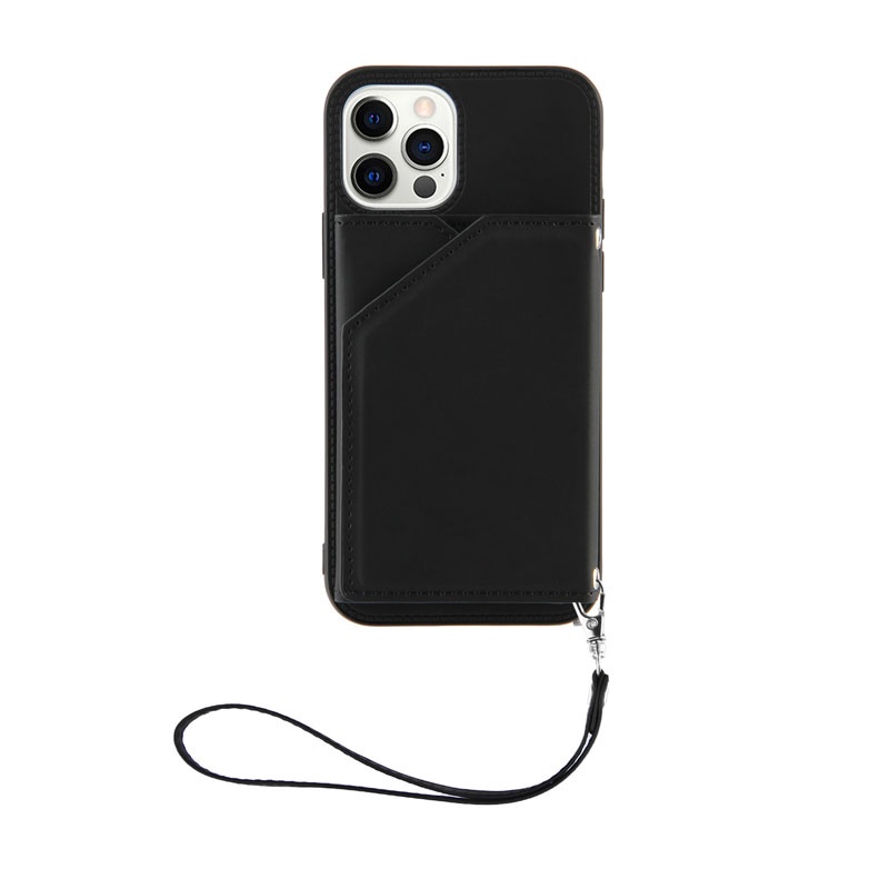 Ốp Điện Thoại Da Có Khe Để Thẻ Cho iPhone 13 12 11 Mini Pro Max