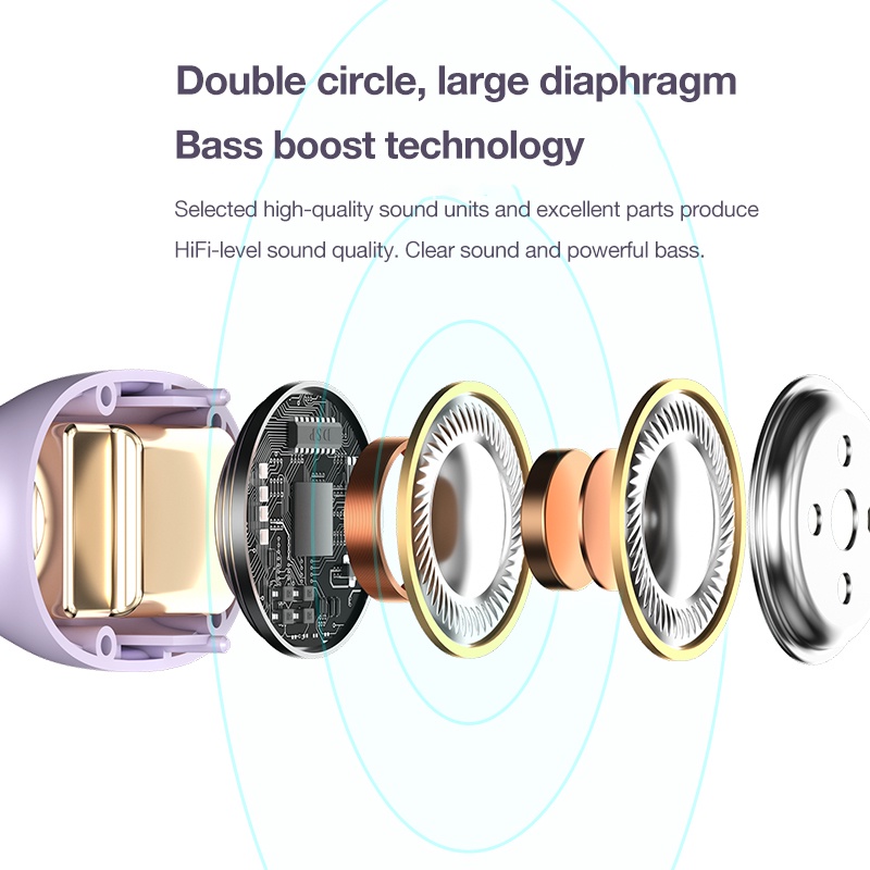 Tai nghe Bluetooth Lantrees M20 TWS tai nghe dễ thương với micrô tích hợp
