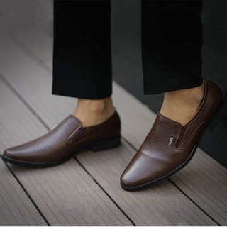 Giày tây nam da bò màu nâu xả kho mã cs05, chỉ có size lẻ