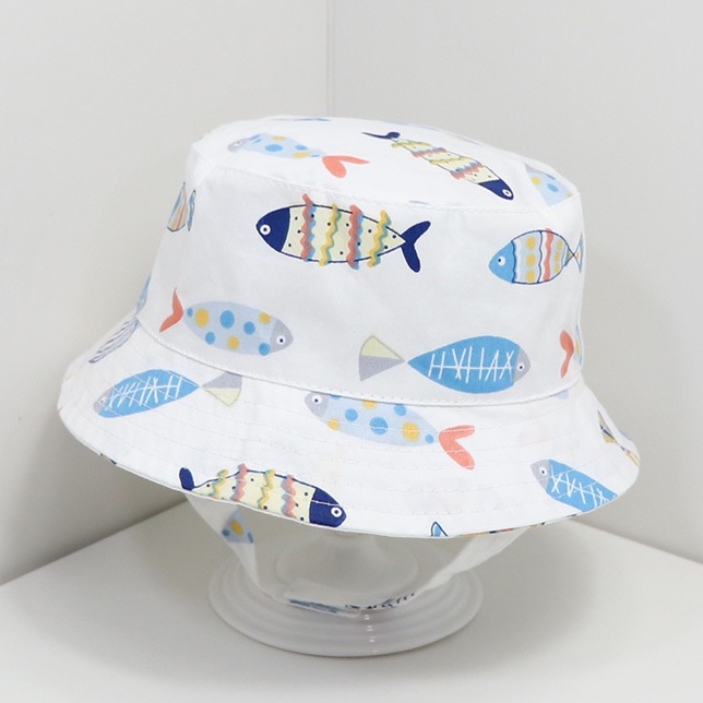 Nón chống nắng trẻ em 0-4 tuổi tai bèo hoạ tiết hoạt hình siêu dễ thương PocoHome, chất liệu cotton mềm mát, thoáng khí