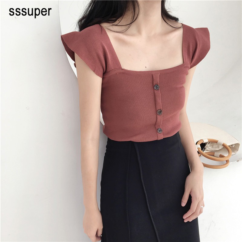 FREESHIP ĐƠN 99K_ Áo Kiểu Camisole Màu Trơn Đơn Giản