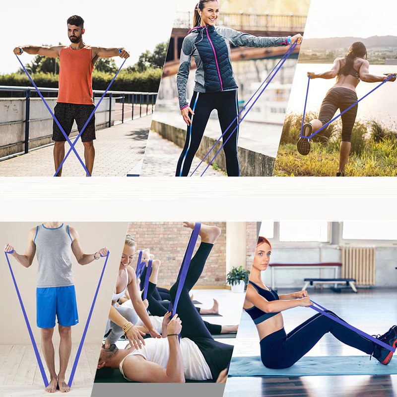 Dây kháng lực YOGA dây đàn hồi tập thể dục chính hãng POPO YGB3, Kéo Dây Tập Yoga chất liệu cao su dây thun co giãn