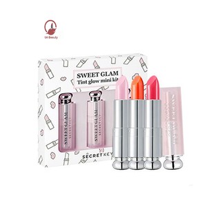 Set 3 son dưỡng môi có màu Secret Key Sweet Glam Tint Glow Mini Kit