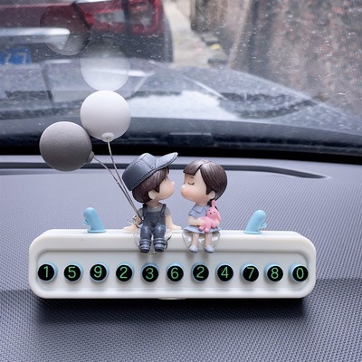 Bảng ghi số điện thoại tạm thời dành cho xe hơi, đồ chơi trang trí nội thất xe hơi  - Baihee