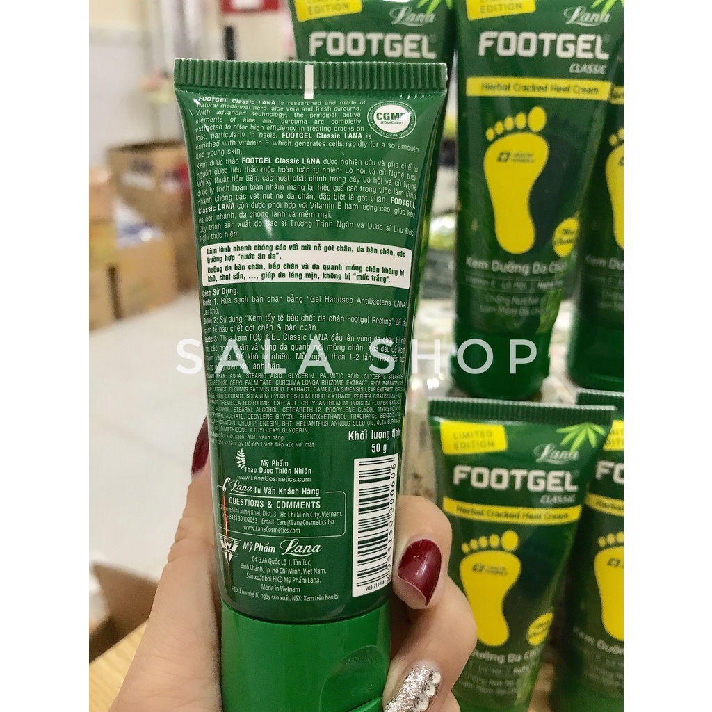 Kem dưỡng da nứt gót chân footgel hiệu LANA