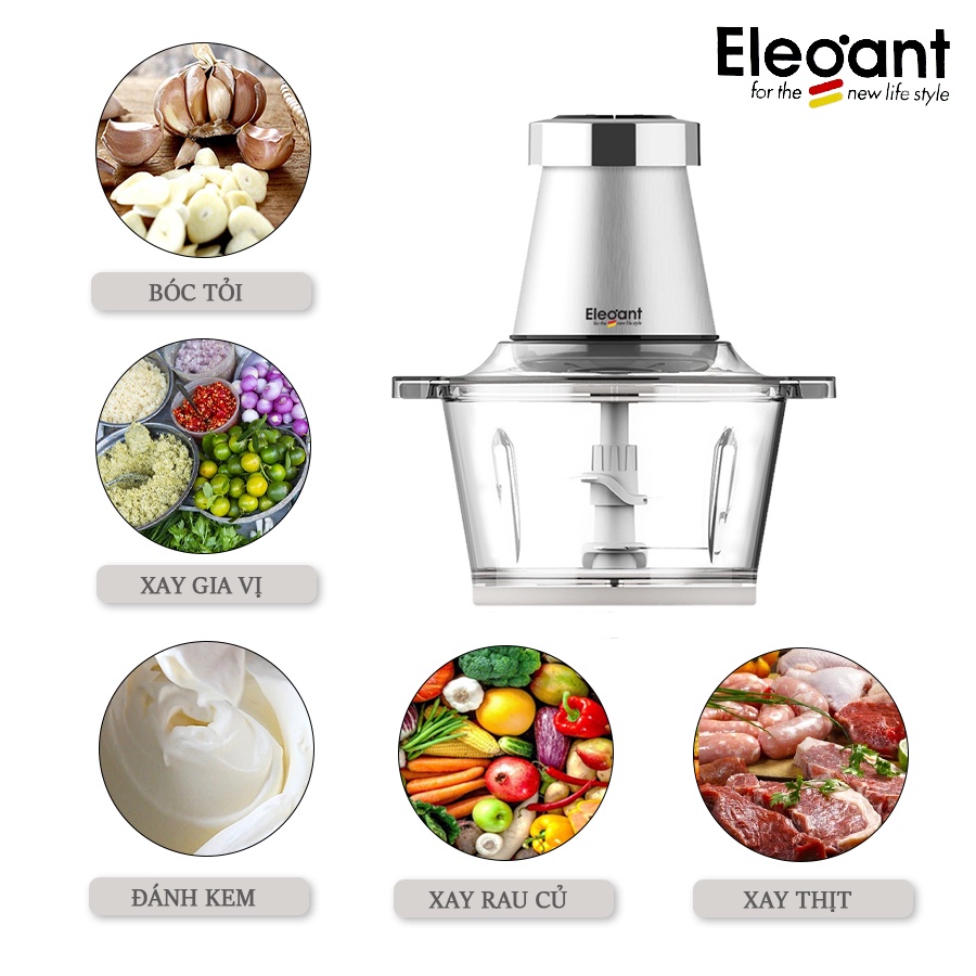 Máy Xay Thịt Đa Năng Chính Hãng Đức Elegant FC-J08 (1,5L/2L) Xay 2 chế độ, Bảo Hành 12 tháng