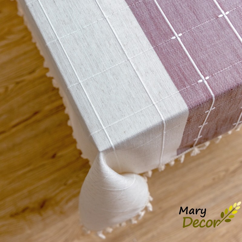 Khăn trải bàn cao cấp Mary Decor chất liệu cotton thêu - KBCC13
