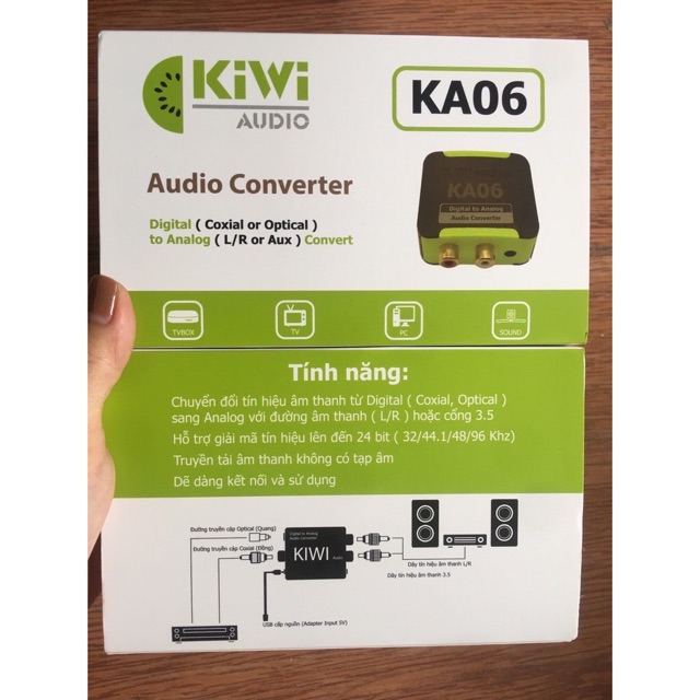 BỘ CHUYỂN ĐỔI ÂM THANH KIWI DIGITAL SANG ANALOG KA – 06 CAO CẤP