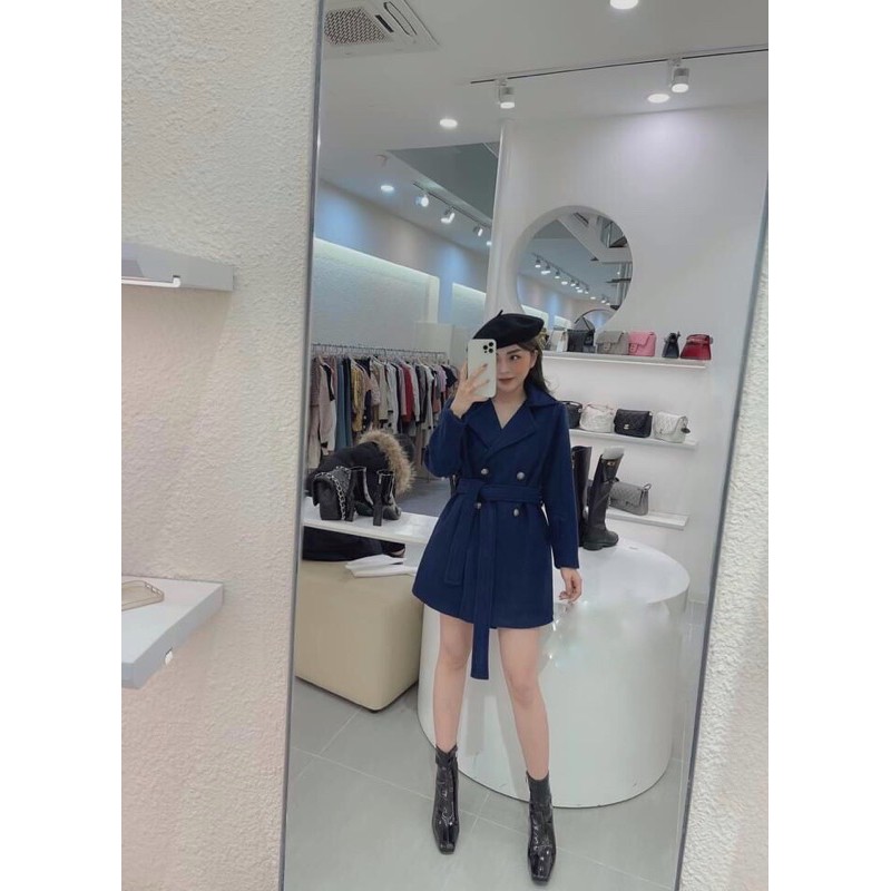 ÁO KHOÁC DẠ ĐAI EO