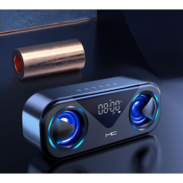 [Chính hãng] MC H9 - Loa Bluetooth không dây, Màn hình LED, âm thanh nổi, Hỗ trợ Thẻ TF AUX USB Báo thức thông minh