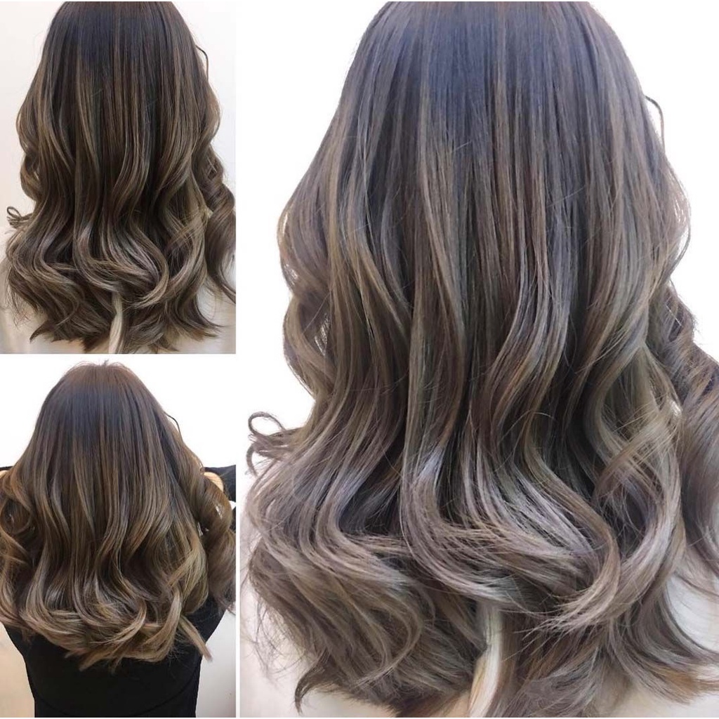 Thuốc Nhuộm Tóc Màu Socola Ánh Khói Brown Gray Hair Dye Cream