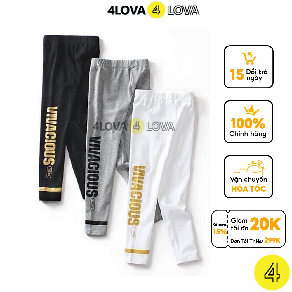 Quần legging nữ 4LOVA vải thun dáng ôm tôn dáng, co giãn 4 chiều