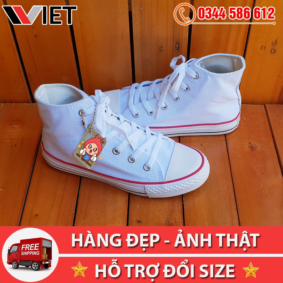 Giày Thể Thao CV Classic Trắng Cao Cổ Cao Cấp | BigBuy360 - bigbuy360.vn