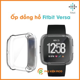 Ốp đồng hồ Fitbit Versa trong suốt bảo vệ màn hình chống xước va đập