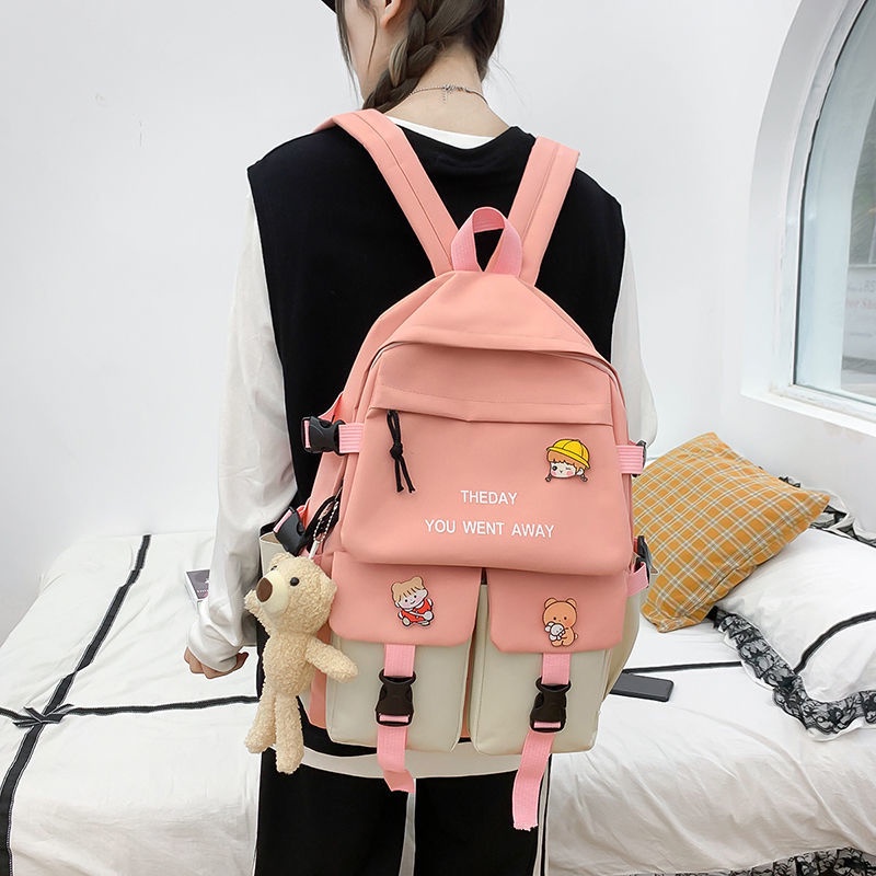 Balo Bộ 5 Món  Đi Học Cỡ Lớn Thời Trang 2022 Cho Nữ Sinh Chống Nước