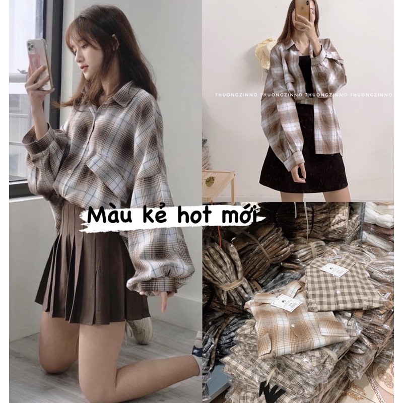 [Ảnh thật/Video] SƠ MI TÔNG MÀU MỚI TAY ĐÈN LỒNG (ảnh thật/sẵn)