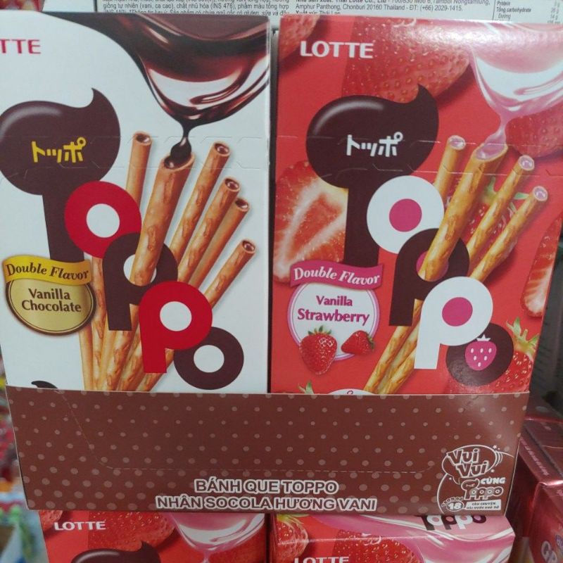 Bánh Hộp Que Lotte Toppo các vị 40g