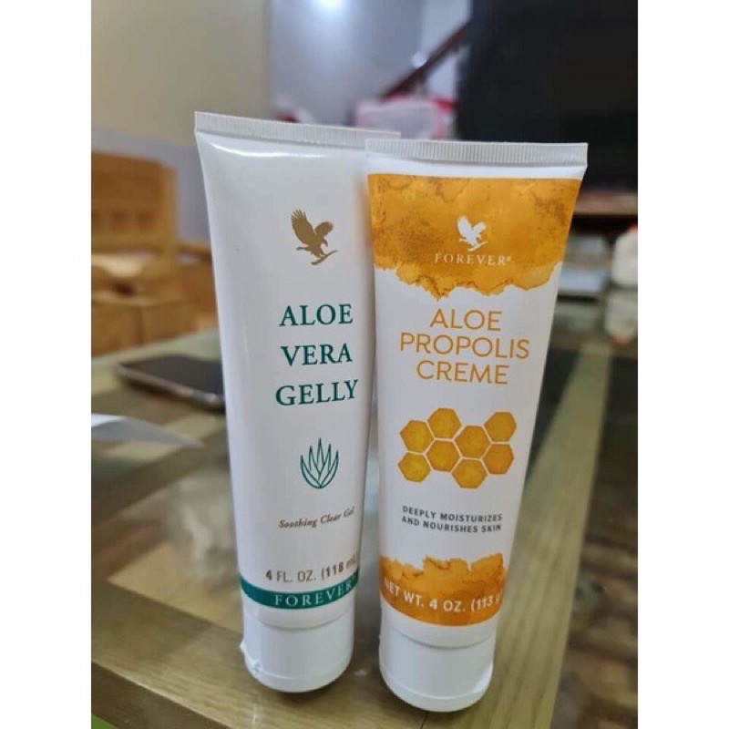 Bộ Sản Phẩm chăm sóc da mụn và da bị kích ứng Aloe Vera Gelly & Aloe Propolis Creme