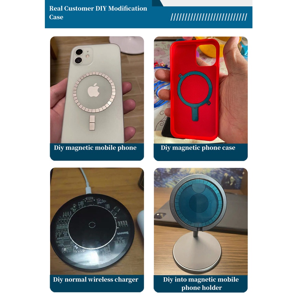 1 Giá Đỡ Điện Thoại Kiêm Sạc Không Dây Hít Nam Châm Hình Tròn