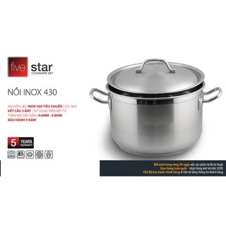 NỒI LUỘC GÀ INOX CAO CẤP 3 ĐÁY FIVESTAR 30CM baot hành 5 năm
