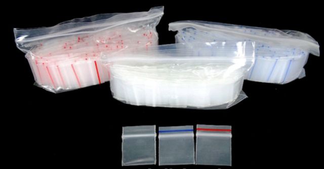 100 chiếc túi zip mini nhỏ kt 3x3 cm