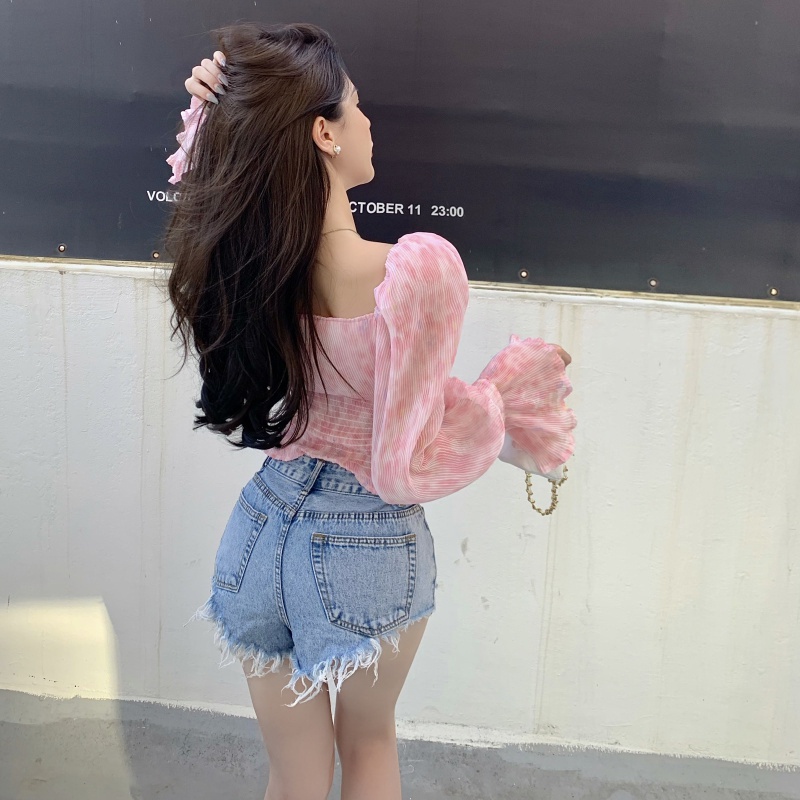 Áo Nữ Trễ Vai Dài Tay Thanh Lịch Thời Trang