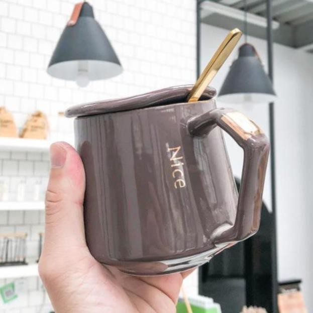 Ly Cốc Sứ Cafe 400ML Hiện Đại Hello Good- Ly Cốc Văn Phòng, Học Sinh, Quà Tặng Bạn Bè