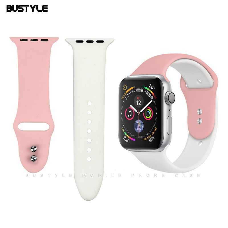 Dây Đeo Hai Màu Tương Phản Cho Đồng Hồ Thông Minh Apple Watch Iwatch 1 / 2 / 3 / 4 / 5 / 6