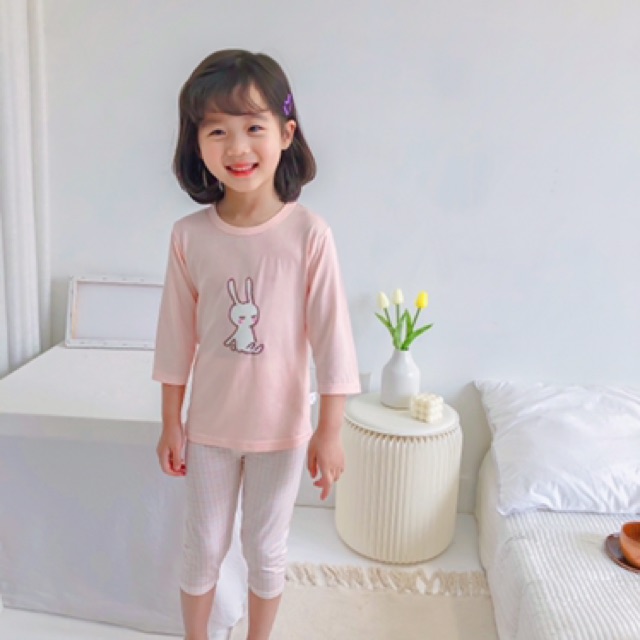 Bộ lửng điều hòa HC KIDS cho bé gái, chất liệu pettit mỏng và mát lạnh size 80-130 (7-23kg)