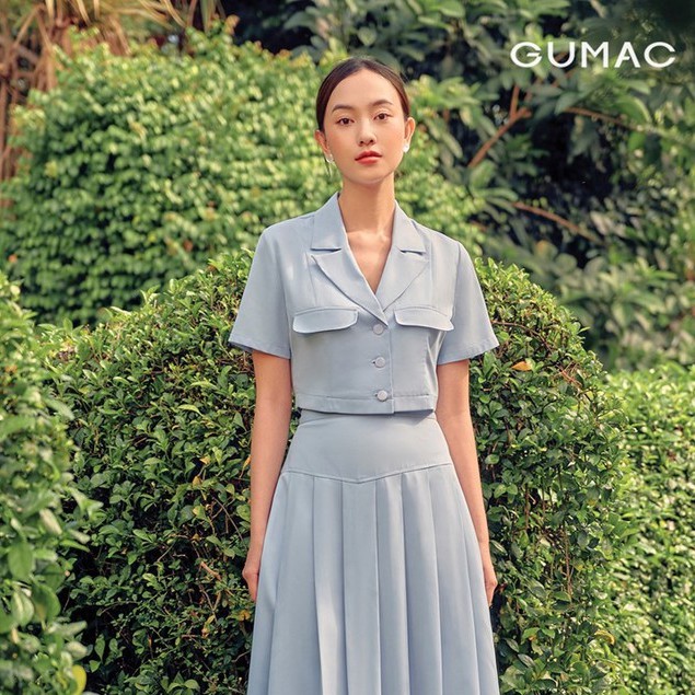 Áo sơ mi dáng croptop GUMAC AB690