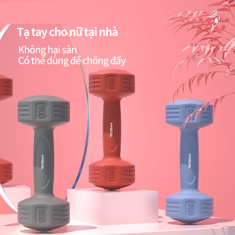Tạ tay nữ tập yoga thiết bị tập tạ nhựa giảm cân thon tay 2 / 4KG tạ tay superbank908