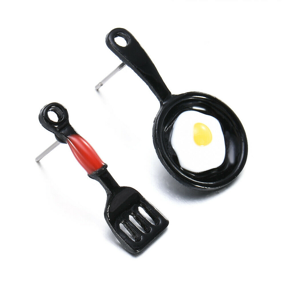 Đôi Bông Tai Hình Trứng Ốp La Cá Tính Thời Trang Hàn Quốc Cho Nữ