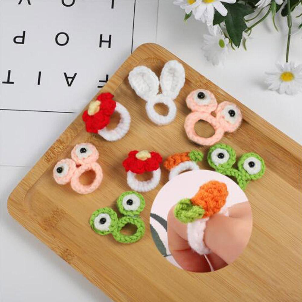 Espo Nhẫn Dệt Hình Cà Rốt Tai Thỏ Dễ Thương Xinh Xắn Dành Cho Bé Gái