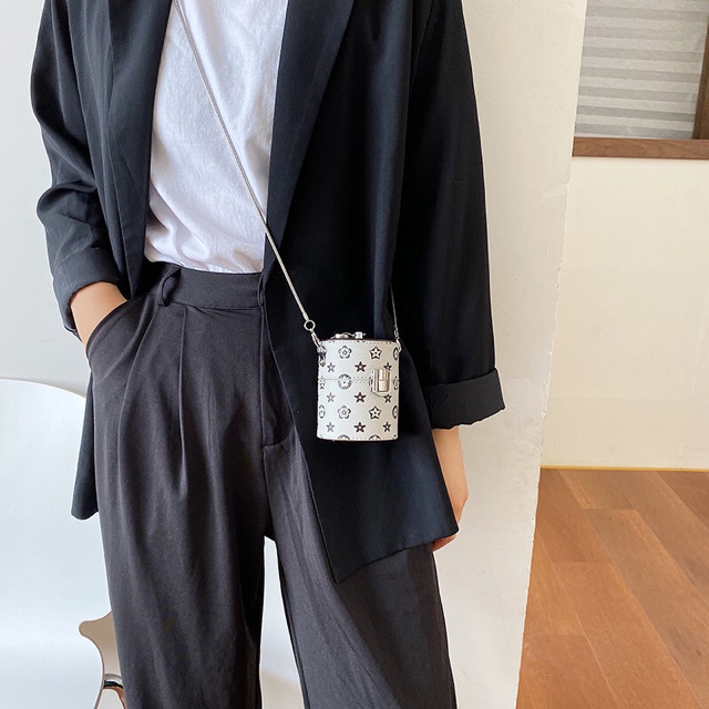 [Sẵn] Túi Đeo Chéo Nữ Mini Dáng Hộp Tròn Chuẩn Form Nhỏ Xinh | BigBuy360 - bigbuy360.vn