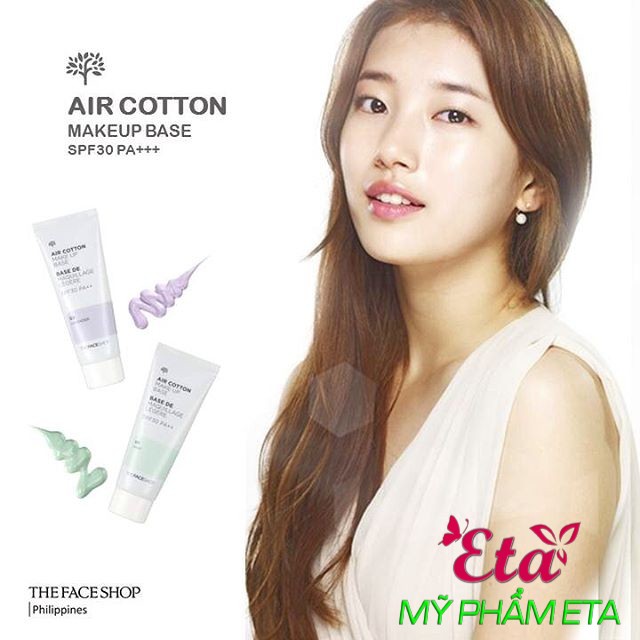 Kem lót kiềm dầu và hiệu chỉnh tông da The Face Shop Air Cotton Makeup Base SPF30 PA++ TFS 40ml | BigBuy360 - bigbuy360.vn