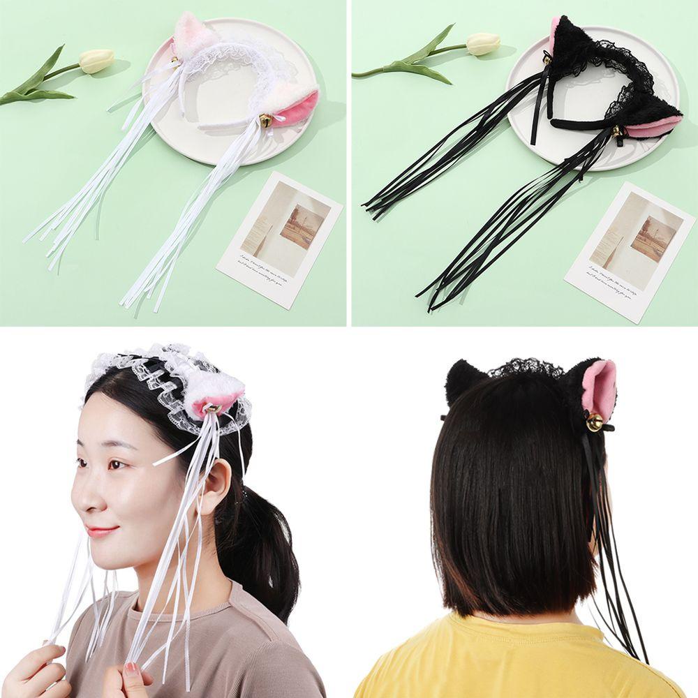 Băng Đô Cài Tóc Hình Tai Mèo Bằng Lông Nhung Dễ Thương Xinh Xắn