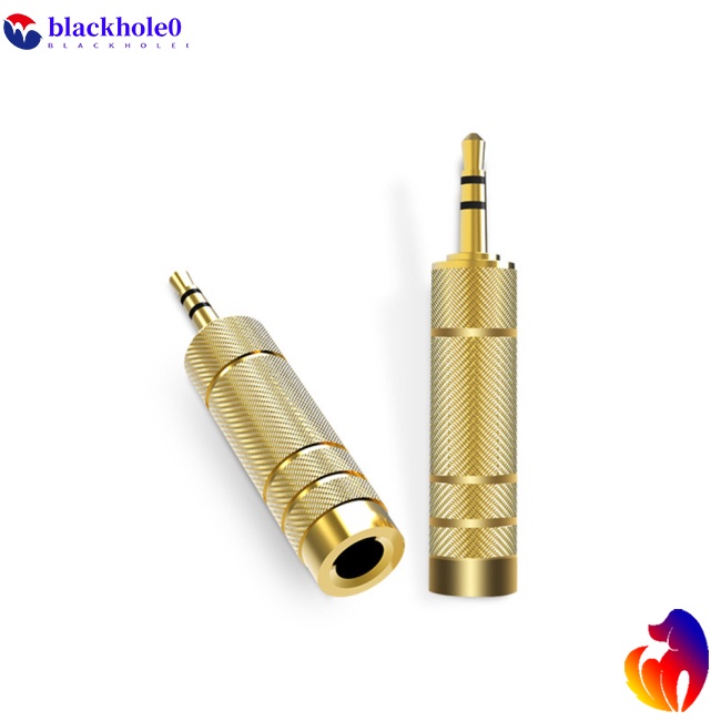 Bộ chuyển đổi âm thanh đầu cắm 3,5mm sang cổng 6,5mm cho micro/ máy tính/ điện thoại