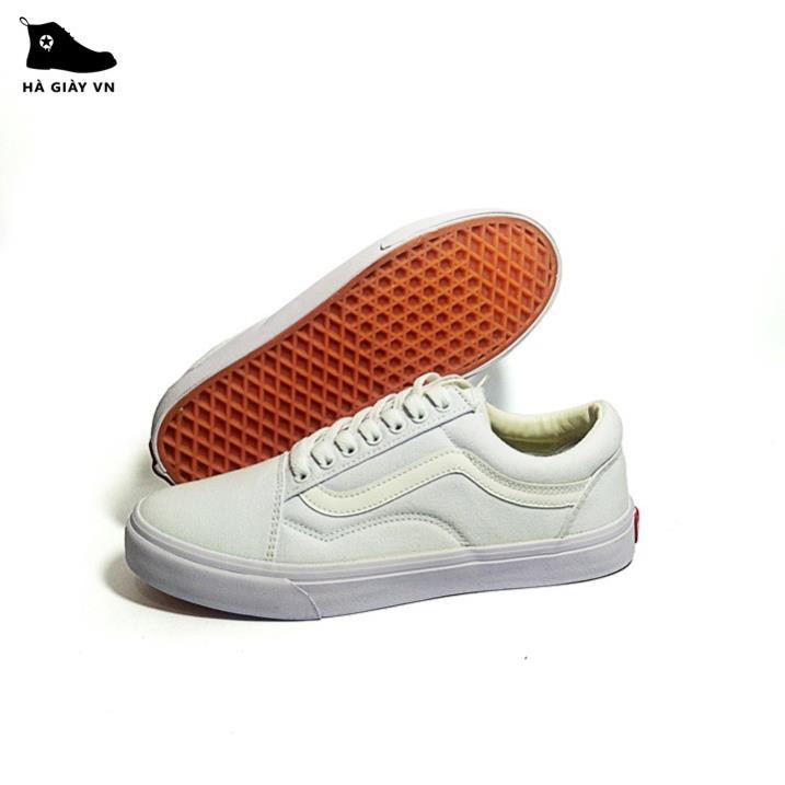 Giày Sneaker  old skool nam nữ full trắng đủ size